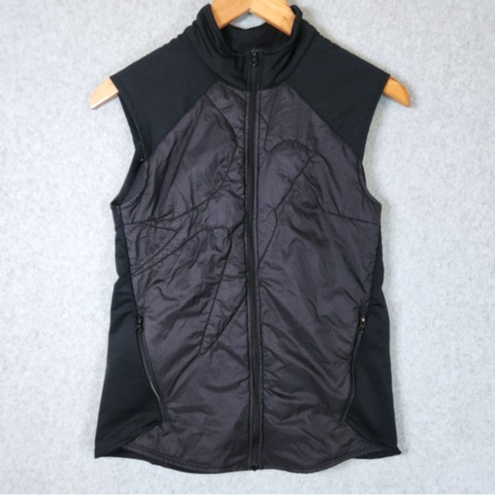 Oiselle Running Vest Women's Size Small Black Lightweight Puffer Quilted